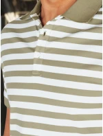 Pánská pruhovaná zelená polokošile FashionStreet PX0640