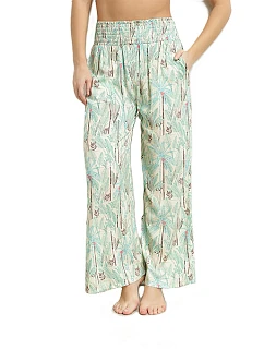 Dámské plážové kalhoty DIM TROPICAL PANTS - DIM - zelená
