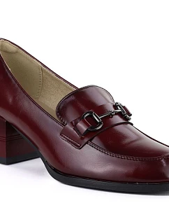 Dámské kožené polobotky na podpatku Vinceza 18116