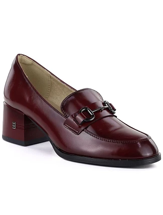 Dámské kožené polobotky na podpatku Vinceza 18116