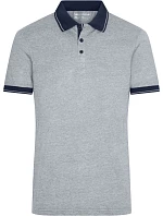 Daiber JN 706 Pánské žerzejové melírované polo 02.0706 grey heather/navy Daiber JN 706 Pánské žerzejové melírované polo 02.0706 grey heather/navy