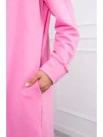 Světle růžová bunda s potiskem