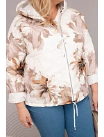 Dámská jarní bunda Plus Size s květinovým vzorem fango
