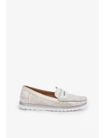 Dámské eko kožené mokasíny Bralithia – zlaté