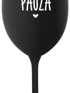 MÁMINA PAUZA - černá sklenice na víno 350 ml