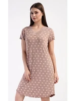 Dámská noční košile s krátkým rukávem Srdíčka Dámská noční košile s krátkým rukávem Srdíčka