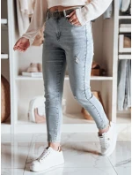 Dámské džínové kalhoty slim fit s páskem MIXFELL modré FashionStreet UY2418