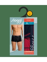 Pánské boxerky Start Hipster C2P box - BLUE - DARK COMBINATION - tm.modrá-vínová M008 - SLOGGI Pánské boxerky Start Hipster C2P box - BLUE - DARK COMBINATION - tm.modrá-vínová M008 - SLOGGI