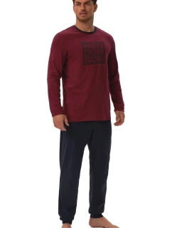 Pánské pyžamo 41909 Jarvis red - HENDERSON