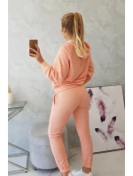 Souprava mikiny s kapucí meruňková Souprava mikiny s kapucí meruňková