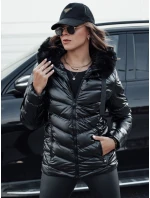 Dámská prošívaná zimní bunda s kapucí MIRIAL černá FashionStreet TY4574