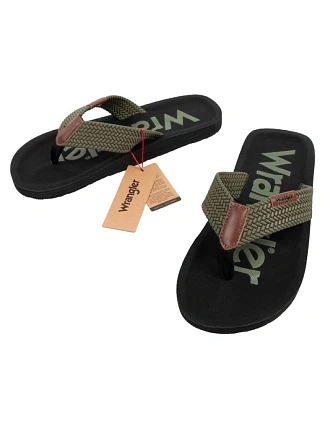 Pánské žabky Wrangler Zane Flipflop zelené žabky