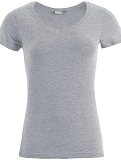 Promodoro 3086 Dámské tričko Slim Fit s výstřihem do V 40.3086 sports grey