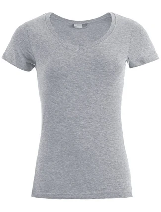 Promodoro 3086 Dámské tričko Slim Fit s výstřihem do V 40.3086 sports grey Promodoro 3086 Dámské tričko Slim Fit s výstřihem do V 40.3086 sports grey