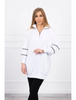 Mikina se zipem a kapsami bílá Mikina se zipem a kapsami bílá