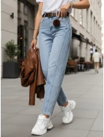 Dámské džíny balonového střihu s páskem FashionStreet UY2881 Dámské džíny balonového střihu s páskem FashionStreet UY2881
