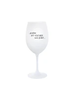 PROTOŽE BÝT YOUTUBER NENÍ PRDEL - bílá sklenice na víno 350 ml PROTOŽE BÝT YOUTUBER NENÍ PRDEL - bílá sklenice na víno 350 ml
