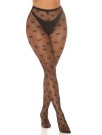 Dámské síťované punčocháče "Hearts" SR3980 černé - In-Stylefashion Dámské síťované punčocháče "Hearts" SR3980 černé - In-Stylefashion