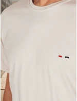 Pánské tričko s výšivkou Cappuccino FashionStreet RX5638