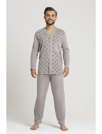 Pánské rozepínací pyžamo Gucio 298 dł/r 3XL Pánské rozepínací pyžamo Gucio 298 dł/r 3XL