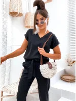 Černý dámský komplet se lnem (751) Černý dámský komplet se lnem (751)