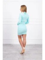 Mentolové pruhované šaty na míru Mentolové pruhované šaty na míru