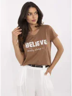 Tričko CLM TS 1726.87 světle hnědé