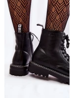 Dámské kozačky na platformě Big Star KK274538 Černé Dámské kozačky na platformě Big Star KK274538 Černé