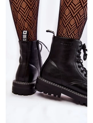 Dámské kozačky na platformě Big Star KK274538 Černé Dámské kozačky na platformě Big Star KK274538 Černé