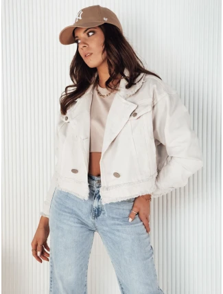 Dámská džínová bunda LUISE light beige FashionStreet TY4124