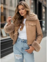 Dámská kožená bunda s velbloudí kožešinou FashionStreet TY5139