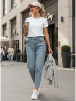 Dámské džíny mom fit s vysokým pasem modré FashionStreet UY2861