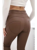 Push up kalhoty z eko kůže hnědý Push up kalhoty z eko kůže hnědý
