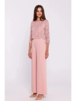 Dámský overal S381 Pudr růžová - Stylove Dámský overal S381 Pudr růžová - Stylove