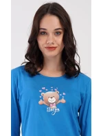 Dámské pyžamo dlouhé Méďa I love you