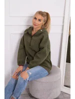 Khaki mikina s kapucí Khaki mikina s kapucí