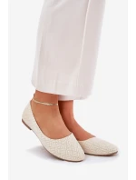 Dámské Ploché Baletky S Leskem Zlaté Tatorelis