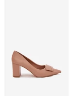 Lodičky Na Podpatku S Dekorací Tmavě Béžové Celira