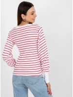 Dámská halenka RV BZ 8613.15x bílá a červená - FPrice Dámská halenka RV BZ 8613.15x bílá a červená - FPrice