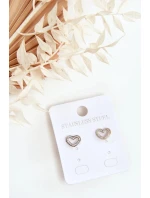 Klasické zlaté náušnice ve tvaru srdce