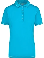 Daiber JN 568 Dámské žerzejové elastické polo 02.0568 aqua/white Daiber JN 568 Dámské žerzejové elastické polo 02.0568 aqua/white