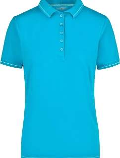 Daiber JN 568 Dámské žerzejové elastické polo 02.0568 aqua/white