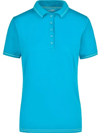 Daiber JN 568 Dámské žerzejové elastické polo 02.0568 aqua/white Daiber JN 568 Dámské žerzejové elastické polo 02.0568 aqua/white