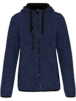 Kariban ProAct PA 366 Dámská pletená fleecová bunda s kapucí 20.P366 navy melange Kariban ProAct PA 366 Dámská pletená fleecová bunda s kapucí 20.P366 navy melange