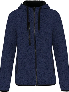 Kariban ProAct PA 366 Dámská pletená fleecová bunda s kapucí 20.P366 navy melange
