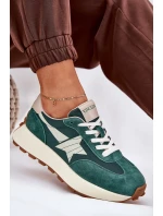 Dámské Sportovní Boty Z Semiše Na Platformě 66720 Zelené Vinceza Dámské Sportovní Boty Z Semiše Na Platformě 66720 Zelené Vinceza