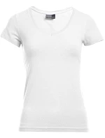 Promodoro 3086 Dámské tričko Slim Fit s výstřihem do V 40.3086 white Promodoro 3086 Dámské tričko Slim Fit s výstřihem do V 40.3086 white