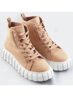 Béžové šněrovací boty (XA060) Béžové šněrovací boty (XA060)