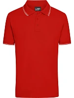 Daiber JN 986 Pánské piqué polo 02.0986 tomato/white Daiber JN 986 Pánské piqué polo 02.0986 tomato/white