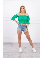 Španělská halenka tmavě zelená Španělská halenka tmavě zelená